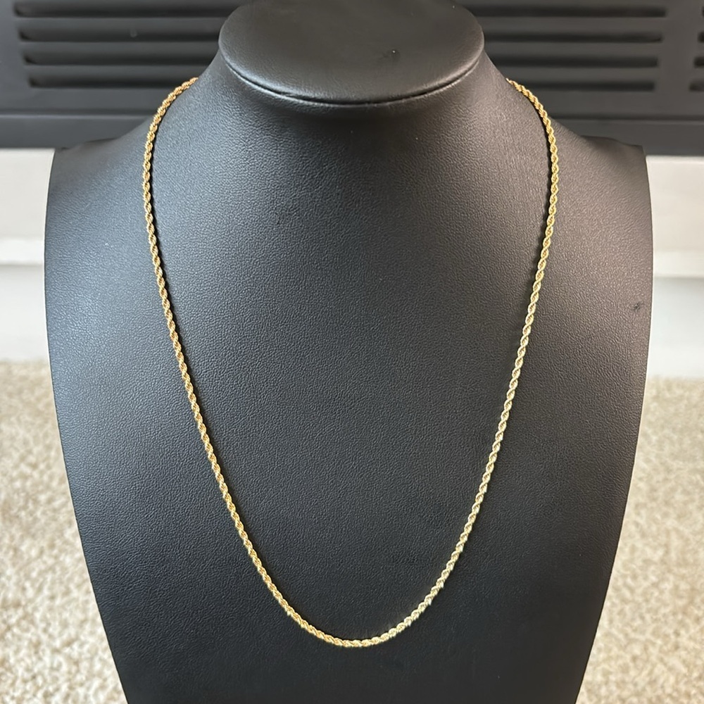 ✨ 18K Gold Filled Rope Chain Necklace 20” - Picture 2 of 6